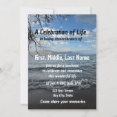 Herdenkingsdienst Nodig Zee Ocean Lake Waves uit Kaart (Achterkant)