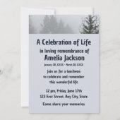 Herdenkingsdienst nodigt weg uit voor herfstblader kaart (Achterkant)