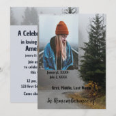 Herdenkingsdienst nodigt weg uit voor herfstblader kaart (Voorkant / Achterkant)