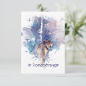 Herdenkingsdienst nodigt Wolf Wildlife Art uit Kaart (Staand voorkant)