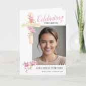 Herdenkingsdienst orchidee kruis waterverf foto programma (Voorkant)