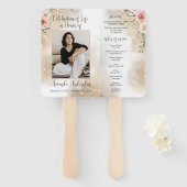 Herdenkingsdienst Peach & Gold Orde van Dienst Handwaaier (Voorkant en achterkant)