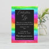 Herdenkingsdienst Regenboog viering van het leven Kaart (Staand voorkant)