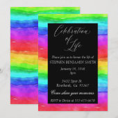 Herdenkingsdienst Regenboog viering van het leven Kaart (Voorkant / Achterkant)