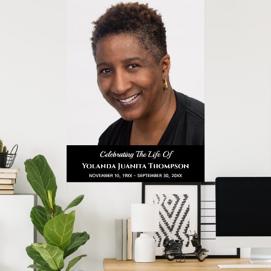 Herdenkingsdienst Rouw Foto Herdenking Condoleance Poster (Thuiskantoor)