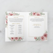 Herdenkingsdienst Rouwkaart Bloem Foto Programma (Binnen)