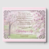 Herdenkingsdienst Spring Magnolia Elegante Foto Gastenboek (Achterkant)