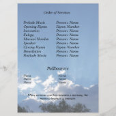 Herdenkingsdienst Sun Rays Fotoflat Programma Programmakaart (Achterkant)