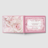 Herdenkingsdienst ter ere van een leven met roze r gastenboek (Volledig)