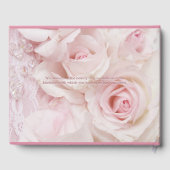 Herdenkingsdienst ter ere van een leven met roze r gastenboek (Achterkant)