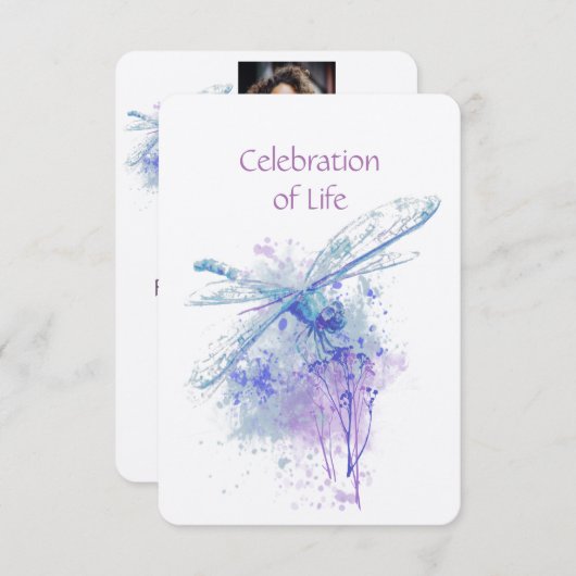 Herdenkingsdienst ter ere van het leven van de lib kaart (Voorkant / Achterkant)