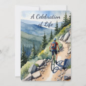 Herdenkingsdienst Uitnodiging Aquarel Fietsen Fiet (Achterkant)