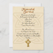 Herdenkingsdienst Uitnodiging Keltische knoop & kr (Voorkant)