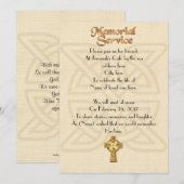 Herdenkingsdienst Uitnodiging Keltische knoop & kr (Voorkant / Achterkant)