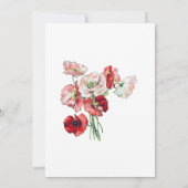 Herdenkingsdienst Uitnodigingen | Aquarel Klaproze (Achterkant)