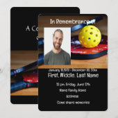 Herdenkingsdienst Uitnodigt Pickleball Sport uit Kaart (Voorkant / Achterkant)