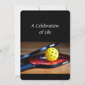 Herdenkingsdienst Uitnodigt Pickleball Sport uit Kaart (Achterkant)