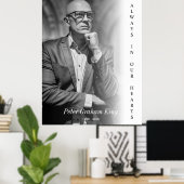 Herdenkingsdienst uitvaart Zwart & Wit foto Poster (Thuiskantoor)