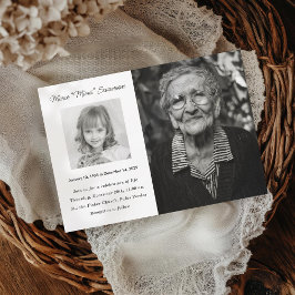 Herdenkingsdienst Viering van het Leven Foto Aankondiging