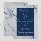 Herdenkingsdienst viering van het leven kaart (Voorkant / Achterkant)