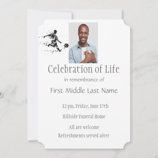 Herdenkingsdienst Viering van het leven van een vo Kaart (Achterkant)