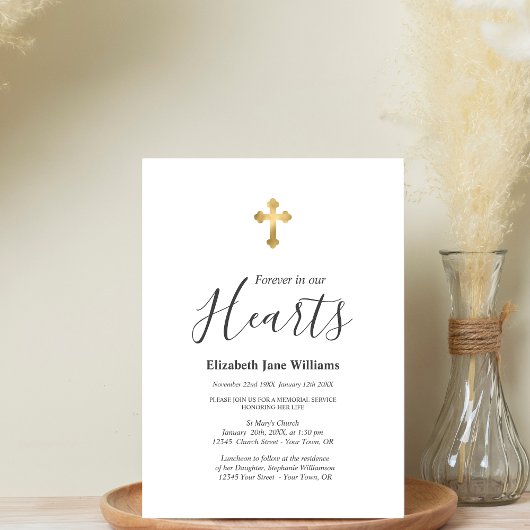 Herdenkingsdienst voor altijd in ons hart Christel Kaart