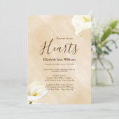 Herdenkingsdienst voor altijd in ons hart | lelie kaart (Staand voorkant)