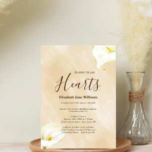 Herdenkingsdienst voor altijd in ons hart   lelie kaart