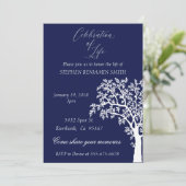 Herdenkingsdienst voor het leven Navy Tree Kaart (Staand voorkant)