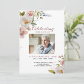 Herdenkingsdienstprogramma met wilde bloemen programmakaart (Staand voorkant)