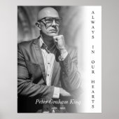 Herdenkingsdienstrouwfoto zwart-wit foto poster (Voorkant)