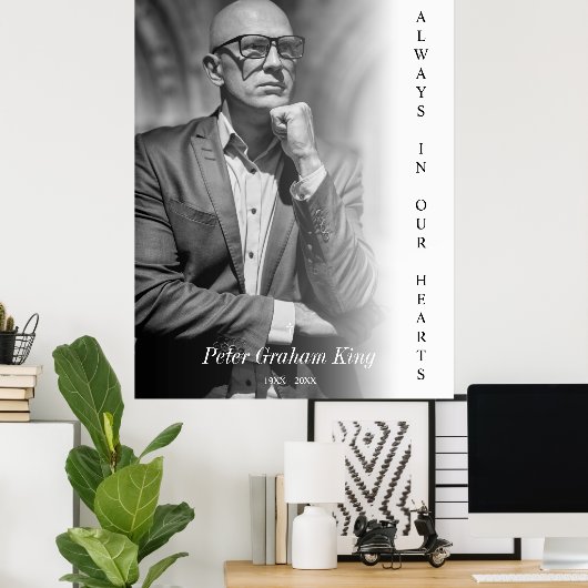 Herdenkingsdienstrouwfoto zwart-wit foto poster (Thuiskantoor)