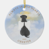 Herdenkingsengel Honden Aangepaste Foto Keramische Keramisch Ornament (Voorkant)