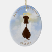 Herdenkingsengel Honden Aangepaste Foto Keramische Keramisch Ornament (Rechts)