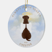 Herdenkingsengel Honden Aangepaste Foto Keramische Keramisch Ornament (Links)