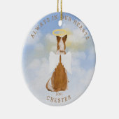 herdenkingsengel honden vleugels foto keramische o keramisch ornament (Rechts)