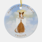 herdenkingsengel honden vleugels foto keramische o keramisch ornament (Voorkant)