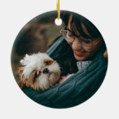 herdenkingsengel honden vleugels foto keramische o keramisch ornament (Achterkant)