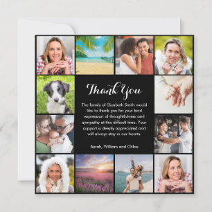 Herdenkingsfeest 12 foto's bedankkaart