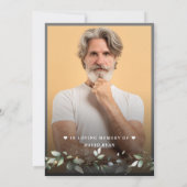 Herdenkingsfeest Foto Funeral Memorial Kaart (Achterkant)