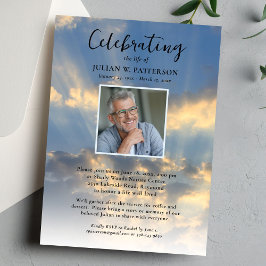 Herdenkingsfeest Foto Lucht Wolken Begrafenis Kaart