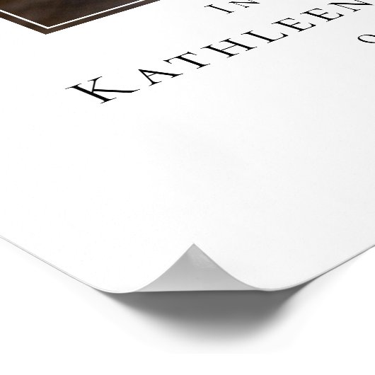 Herdenkingsfeest Foto Welkomstbord Poster (Hoek)