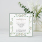 Herdenkingsfeest Funeral Memorial Eucalyptus Kaart (Staand voorkant)