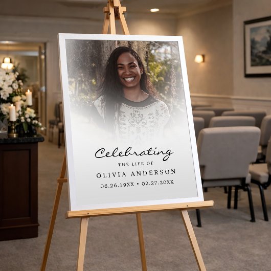 Herdenkingsfeest Funeral Welcome Sign Poster