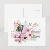 Herdenkingsfeest Geschenk VOEG FOTO VERZEN TOE Briefkaart (Voorkant / Achterkant)