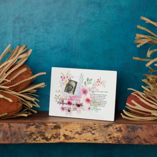 Herdenkingsfeest Herdenkingsgeschenk  FOTO TOEVOEG Fotoplaat (Zijkant)