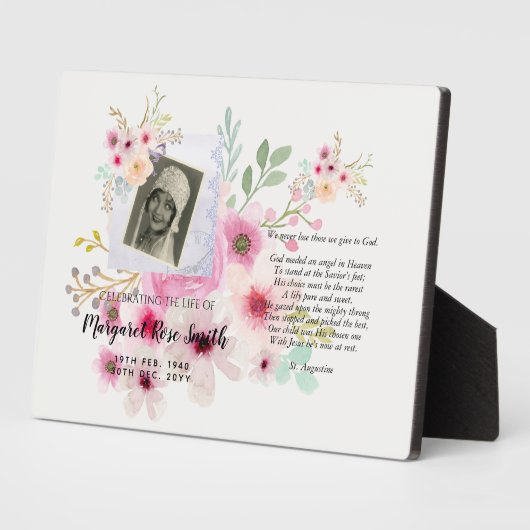 Herdenkingsfeest Herdenkingsgeschenk  FOTO TOEVOEG Fotoplaat (Zijkant)