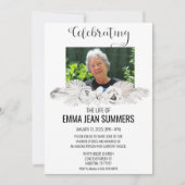 Herdenkingsfeest Memorial Foto Boho Wit Kaart (Voorkant)