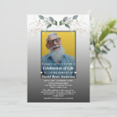 Herdenkingsfeest van het Leven Foto Funeral Memori Kaart (Staand voorkant)