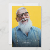 Herdenkingsfeest van het Leven Foto Funeral Memori Kaart (Achterkant)